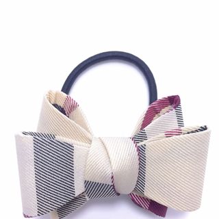 CỘT TÓC NƠ CỨNG 2 LỚP SỌC CARO THỜI TRANG