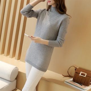 ÁO LEN CỔ ĐAN HỌA TIẾT CHỮ V AL1314 175