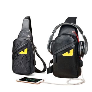 Túi đeo chéo con mắt có sạc USB