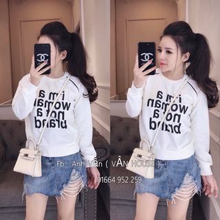 Áo nỉ viền chữ Zara New Hot Hittttt
