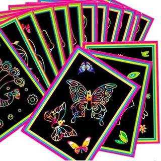 tranh cạo 2 mặt 1 mặt tranh tô màu 1 mặt tranh cạo giá sỉ 1300đ kích thước 95cm x13cm s