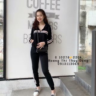 Set thể thao Zara phối sọc hồng siêu xinh