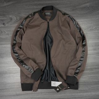Áo khoác Nỉ thu đông bomber phối da
