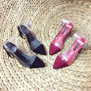 giày sandal cao got mui nhọn
