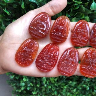 Dây treo Ô Tô Phật Bản Mệnh Đá Mã Não Đỏ