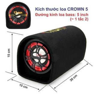 Loa Crown Bluetooth/Thẻ Nhớ/USB Nguồn Điện - cỡ số 5
