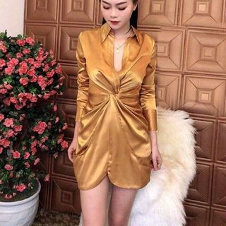 Đầm xoắn phi bóng