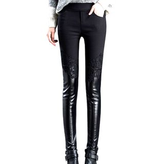 Quần legging nữ ren phối thunphong cách mới lạ không đụng hàng 102 giá sỉ