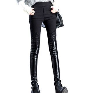 Quần legging nữ ren phối thunphong cách mới lạ không đụng hàng 102