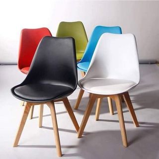 Ghế nhựa chân gỗ bọc nệm simili cty trực tiếp cung cấp giá rẻ