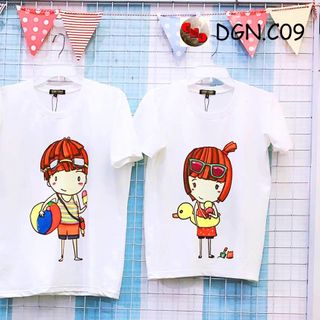 Áo thun nữ in hình form rộng hàn quốc vải dày mịn - ATHOT02