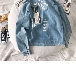 khoác jean unisex form rộng