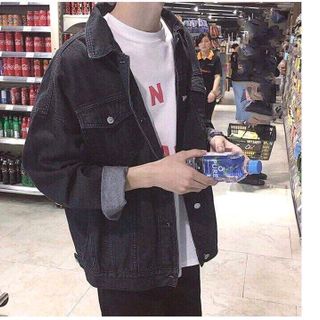 khoác jean trơn unisex