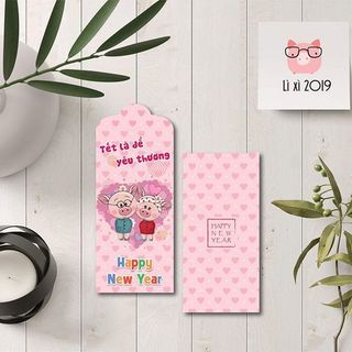 bao lì xì lợn dễ thương 2019
