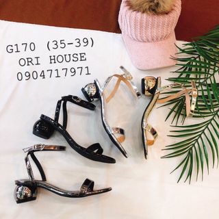 giày sanda gót bầu