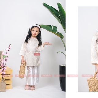Áo dài gấm đính ngọc
