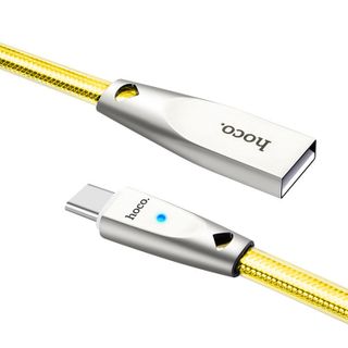 Hoco - Dây Cáp Sạc U9 Cổng Type C - Bọc Nhựa Có Đèn Led - 120cm