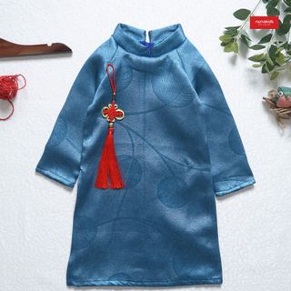 Áo dài bé trai gấm Mộc
