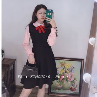 ĐẦM XOÈ TAY HỒNG NƠ ĐỎ