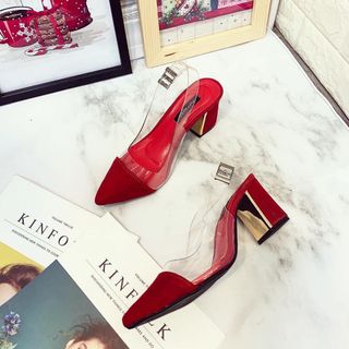 giày sanda cao gót phối mika
