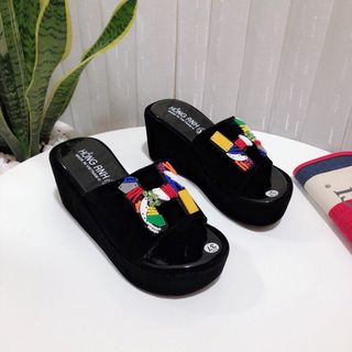 dép xuồng hoa tiết