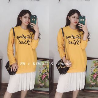 đầm thun in phối dập li
