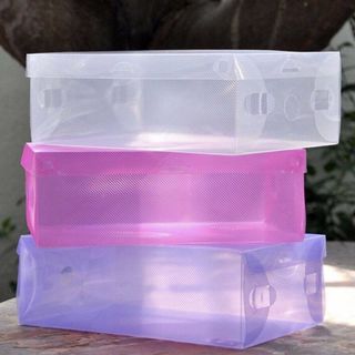 10 hộp đựng giầy dép vật dụng bằng nhựa trong suốt đẹp bềnh