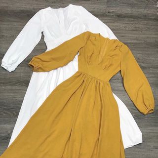 maxi chéo ngực vàng trắng