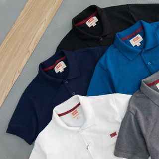 Áo thun nam bẻ phối viền cổ