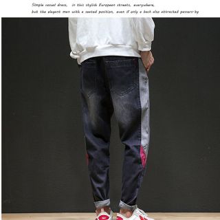 quần bò hiphop hàn quốc quần jeans hiphop nam đáy rộng ống côn quần bò ống côn đáy rộng giá sỉ