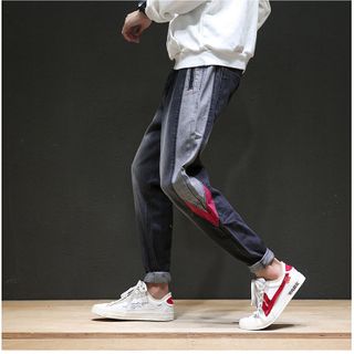 quần bò hiphop hàn quốc quần jeans hiphop nam đáy rộng ống côn quần bò ống côn đáy rộng