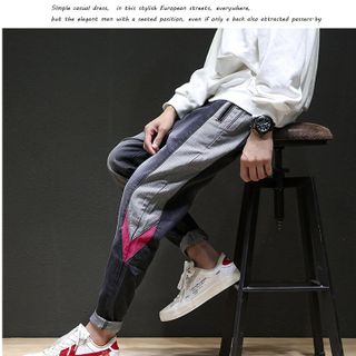 quần bò hiphop hàn quốc quần jeans hiphop nam đáy rộng ống côn quần bò ống côn đáy rộng