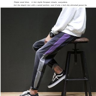 quần bò hiphop hàn quốc quần jeans hiphop nam đáy rộng ống côn quần bò ống côn đáy rộng