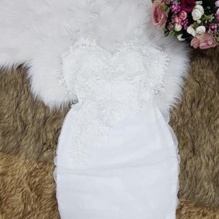 Đầm body 2 dây thêu ren