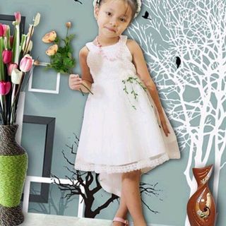 Đầm cổ yếm đuôi tôm có sẵn - DBGSTK-10160