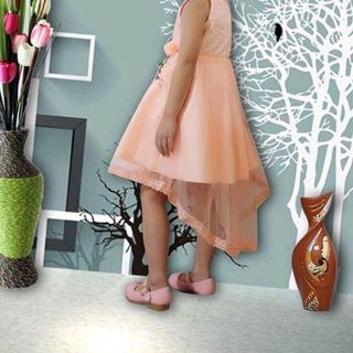 Đầm cổ yếm đuôi tôm có sẵn - DBGSTK-10160