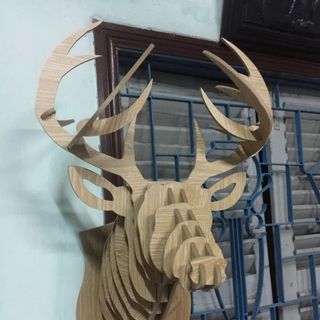 đầu hươu gỗ