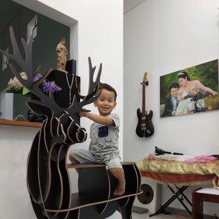 kệ hươu gỗ