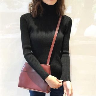 Áo len sợi tơ cao cổ Áo len nữ