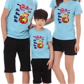 ÁO THUN GIA ĐÌNH IN HÌNH TẾT- ATGD06