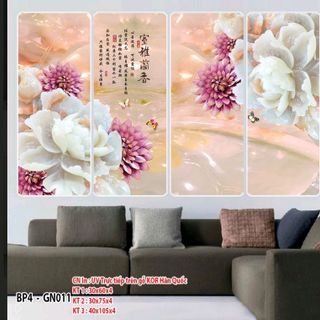 Bộ tranh gỗ 4 tấm Giả ngọc