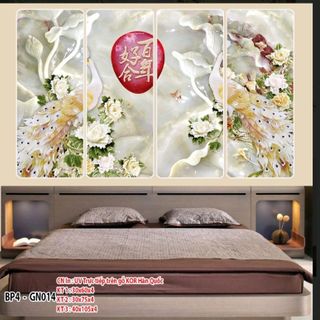 Bộ tranh gỗ 4 tấm Giả ngọc