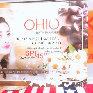 Tắm Trắng OHIO Cà Phê-Hoa Cúc SPF 45