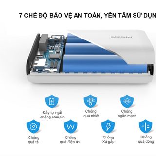 Sạc dự phòng Pisen Easy 5 10000mAh Type C 24A Smart