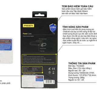 Sạc dự phòng Pisen PowerCube 10000mAh
