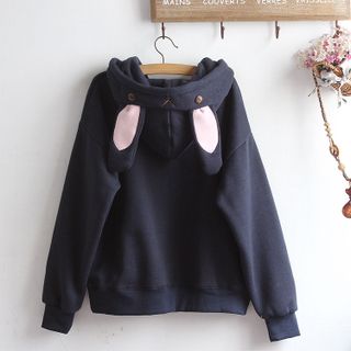 Áo khoác hoodie nữ tay dài hình đầu thỏ cực cá tínhdễ thương 129