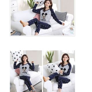 Đồ bộ mặc nhà gam màu độc đáo kết hợp hình thú đáng yêu 125