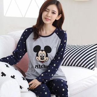 Đồ bộ mặc nhà gam màu độc đáo kết hợp hình thú đáng yêu 125