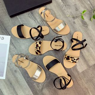 Sandal đế bệt hậu cài cổ chân