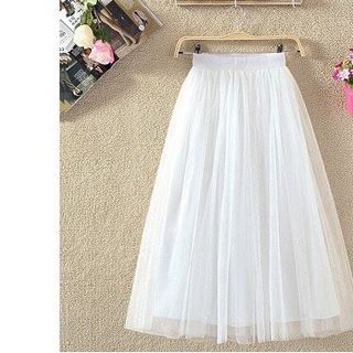 Chân váy maxi lưới